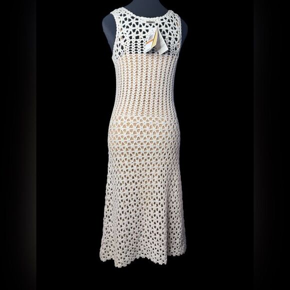 NWT Michael Kors Crochet Midi Dress Small - Picture 4 of 7